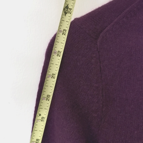 Charter Club LUXURY Open Front Cashmere Duster & Turtleneck Set in Plum Sz Small - Picture 16 of 16